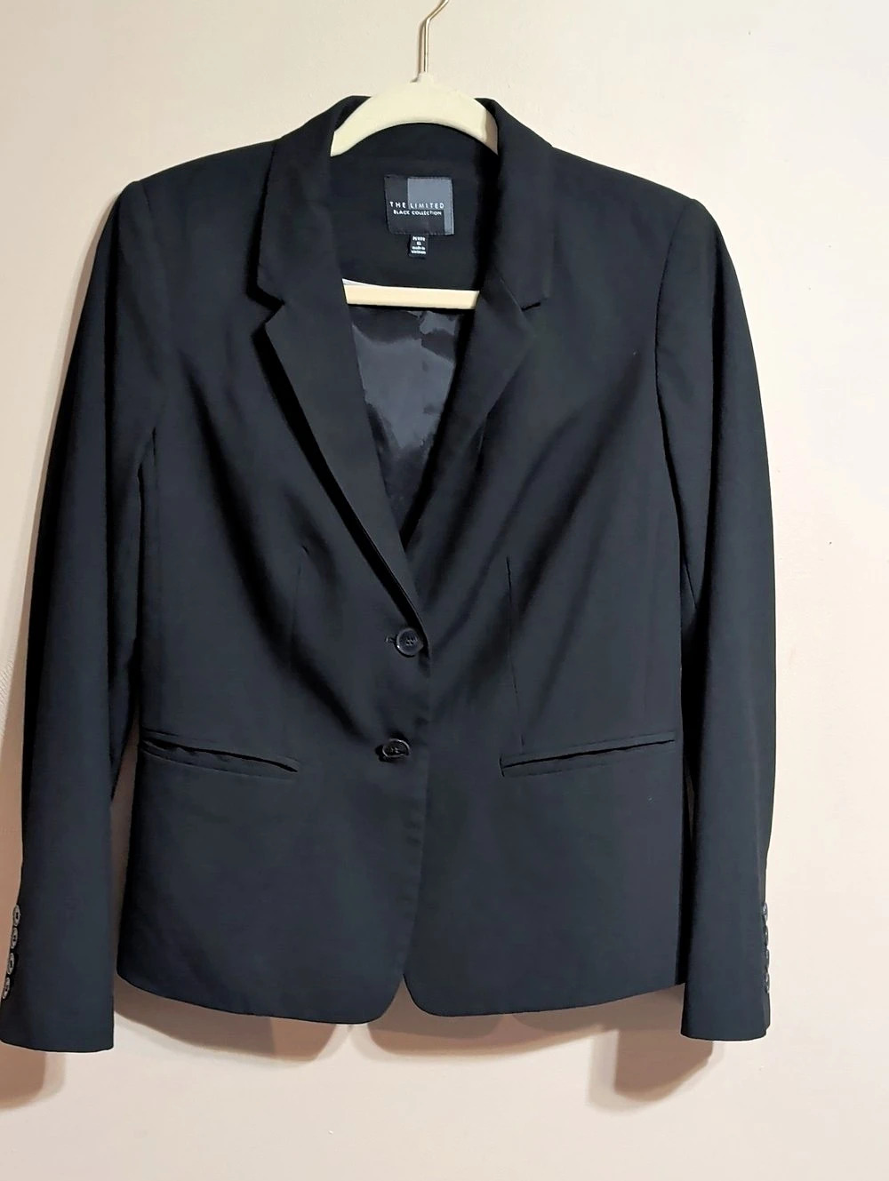 The Limited Black Collection Tailored Blazer Jacket 2-Button Career Black Sz 6P